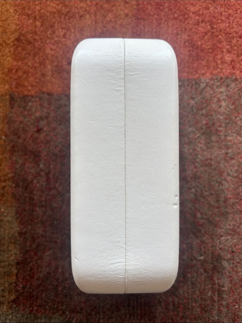 Marc Jacobs Oversized White Eyewear Hard Case w/ Black Soft Pouch & Black Cloth